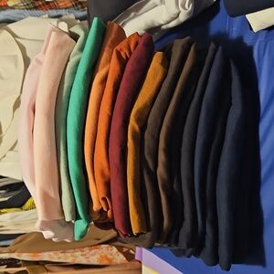 Lands End Women's Crew Neck Long Sleeve Shirts/tops Size MEDIUM EUC Set Of 16